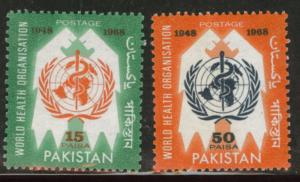 Pakistan Scott 251-2 MNH** WHO stamp  set 1968