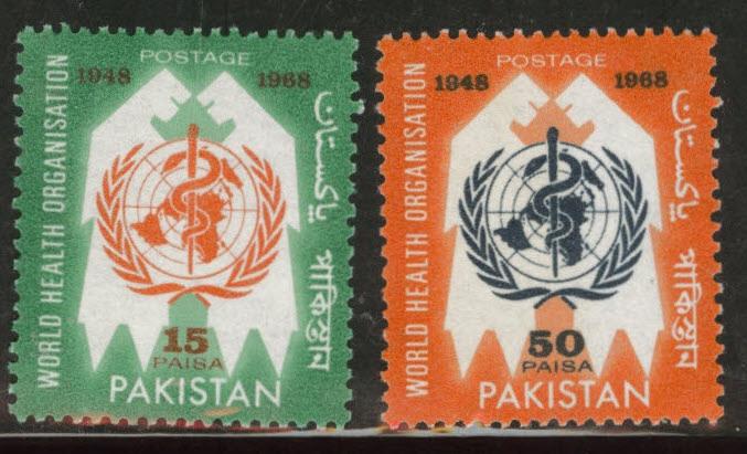 Pakistan Scott 251-2 MNH** WHO stamp  set 1968