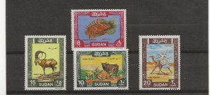 thematic animals Sudan 1991 Animals Airmail set of 4 sg.487-90 MNH