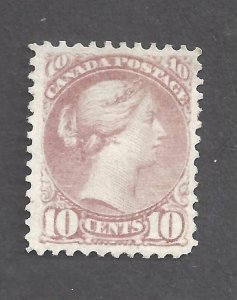 Canada #40e XF MINT 10c PALE MILKY ROSE LILAC SMALL QUEEN PERF 11.5 x 12 BS26810