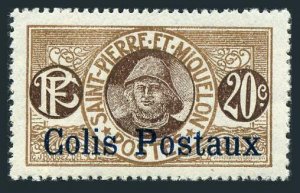 St Pierre & Miquelon Q4.lightly hinged.Michel P4. Parcel Post 1925.Fisherman.