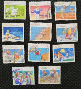 Australia, 1989-94, Sports , set of 11, #1106-11, 1114-17,119, used, SCV$7.00