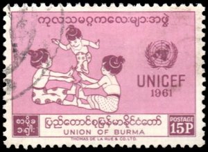 Burma 167 - Used - 15p UNICEF (1961)