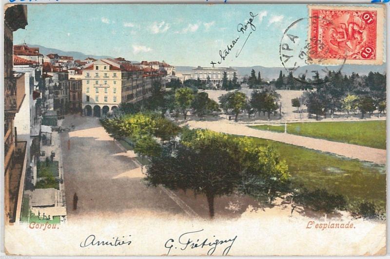 GREECE --  POSTAL HISTORY - POSTCARD - OLYMPIC GAMES 1907  Corfu