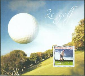 NIGER 2014 GOLF  SOUVENIR SHEET MINT NH