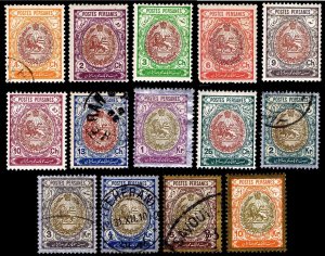 1909 Iran #448-61 Coat of Arms – Used & New = F/VF+ - CV$24.35 (1670