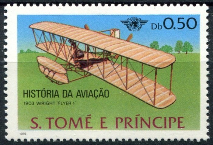 Sao Tome & Principe Sc#528 MNH, 50c multi, History of Aviation (1979)