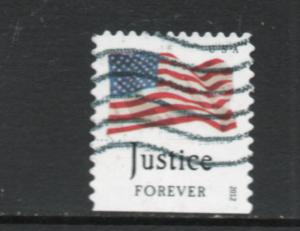 4644  Justice Overall Tag  used BP 18.5mm flag
