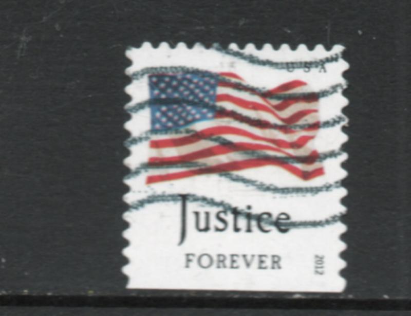 4644  Justice Overall Tag  used BP 18.5mm flag
