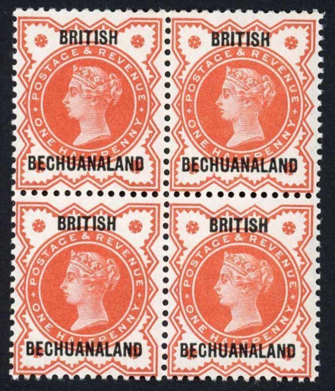 Bechuanaland SG9 1/2d Jubilee opt 2 x U/M 