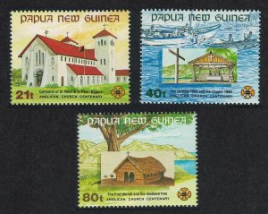 Papua NG Anglican Church 3v 1991 MNH SC#775-777 SG#655-657 MI#640-642