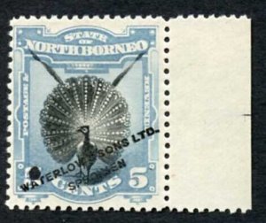 North Borneo SG72 PROOF in Black and Grey-Blue opt Waterlow Son Ltd Specimen