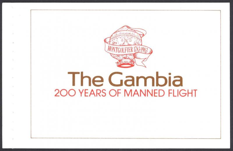 Gambia Sc# 494a-496a, 497 MNH Booklet 1983 Manned Flight