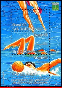 2399 BRAZIL 1993 WATER SPORTS CHAMPIONSHIP SOUTH AMERICA, SWIMMING, MI# B92, MNH