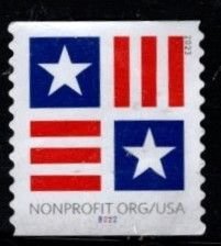 #5756 Patriotic Block PNC Single PL#B2222 (Off Paper)  - Used