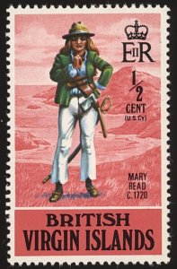 BRITISH VIRGIN ISLANDS Sc 229 VF/MNH - 1970 ½¢ Pirate Mary Read