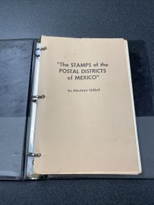 The Stamps Of The Postal Districts Of Mexico Album