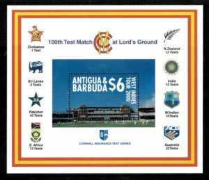 Antigua 2000 - 100th Test Match - Souvenir Sheet Stamp - Scott #2332 - MNH