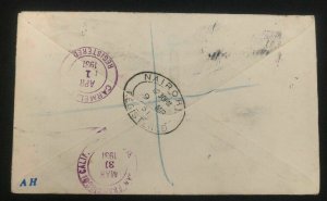 1931 Nairobi Kenya Early Airmail Cover To Camel CA USA Feeder Service