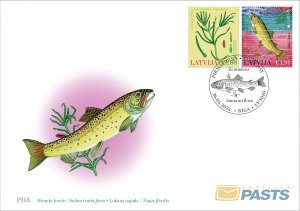 Latvia 2024 Europa Underwater flora and fauna FDC