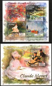 Solomon Islands 2013 Art Paintings Claude Monet Sheet + S/S MNH