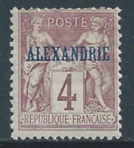 France-Offices in Egypt-Alexandria #4 MH 4c France Peace & Commerce Issue Ovp...