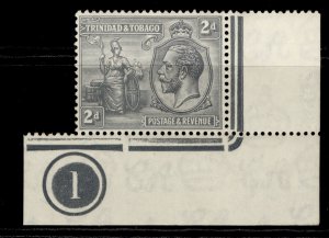 TRINIDAD & TOBAGO GV SG222, 2d grey, M MINT. CONTROL