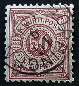 Germany, Wurttemberg, Scott 68a, Used