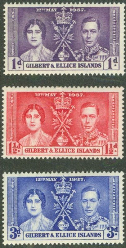 GILBERT & ELLICE ISLANDS 37-39 MH BIN $0.85
