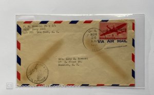 US LETTER AIRMAIL , POSTMARKED NAVY & NAVY CENSOR , WITH AHND INITIAL 