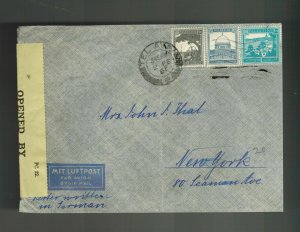 1941 Tel Aviv Palestine Censored cover to New York  USA