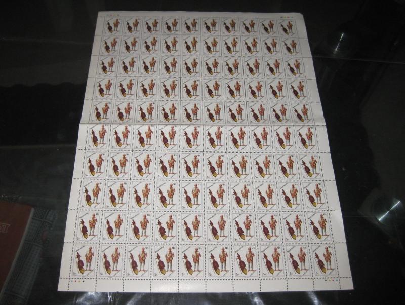 Nepal 1983 Music Musical Instrument Sarangi Full Sheet of 100 Stamps MNH # 10602