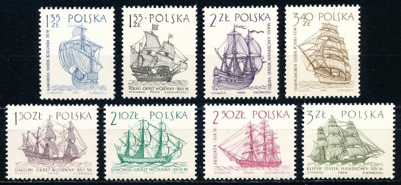 Poland #1206-1213  Set of 8 MNH