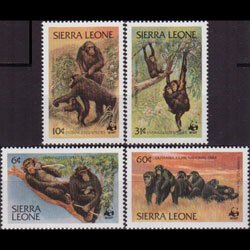 SIERRA LEONE 1983 - Scott# 586-9 WWF-Chimps Set of 4 NH