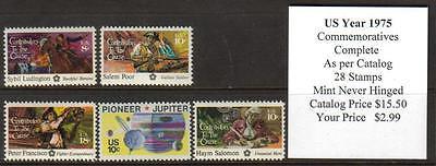 US 1975 Commemorative Year Set, Mint Never Hinged, buy no...