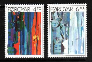 D4-Faroe Is.-Sc#166-7-unused NH set-Collages by Zacharias He