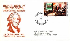 Republic of Upper Volta 1975 FDC - Bi-Centenary Of The United States - F12728