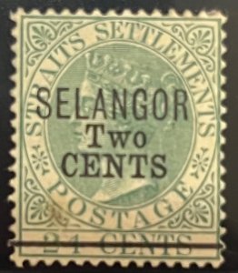 Malaya - Selangor 1891 SC 21 LH