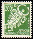 French West Africa #O2-O12, Short Set W/O O1, 1958, Never Hinged