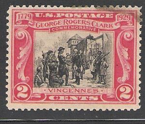 US Cat # 651, Vincennes, MNH*-