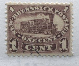 New Brunswick QV 1860 1 cent red lilac lightly used