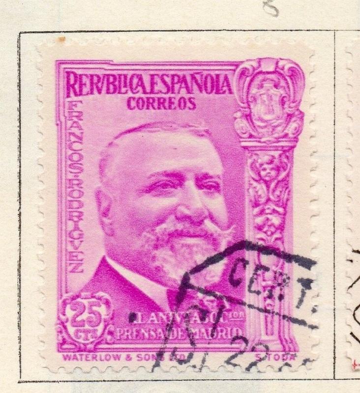 Spain 1936 Early Issue Fine Used 25c. 143465