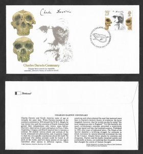 SE)1982 GREAT BRITAIN  FIRST DAY COVER, CENTENARY OF THE DEATH OF NATURALIS