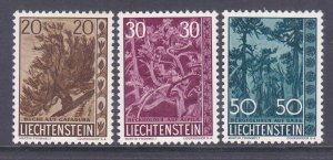 Liechtenstein 353-55 MNH OG 1960 Tree-Bush Full Set of 3 Very Fine