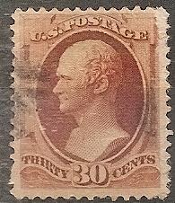 US  217 Used 1888 30c org Hamilton CV $130