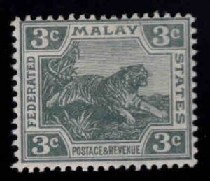 Federated Malay States Scott 41 wmk 3,  Deep Gray MH* stamp
