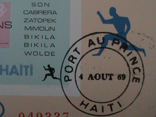 ​HAITI-PROMOTE-MEXICO'68 MARATHONS  CTO IMPERF S/S-VF-EST.$8- HARD TO FIND