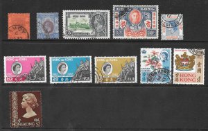Hong Kong Used Lot of 11 Different stamps 2018 CV $14.60