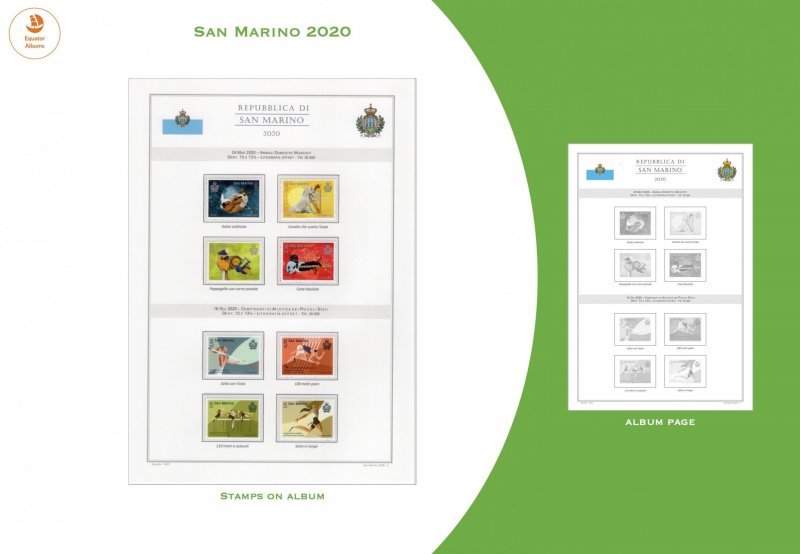 SAN MARINO 2020 - PRINTABLE STAMP ALBUM