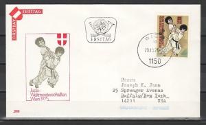 Austria, Scott cat. 1022. World Judo Championship issue. First day covers. ^